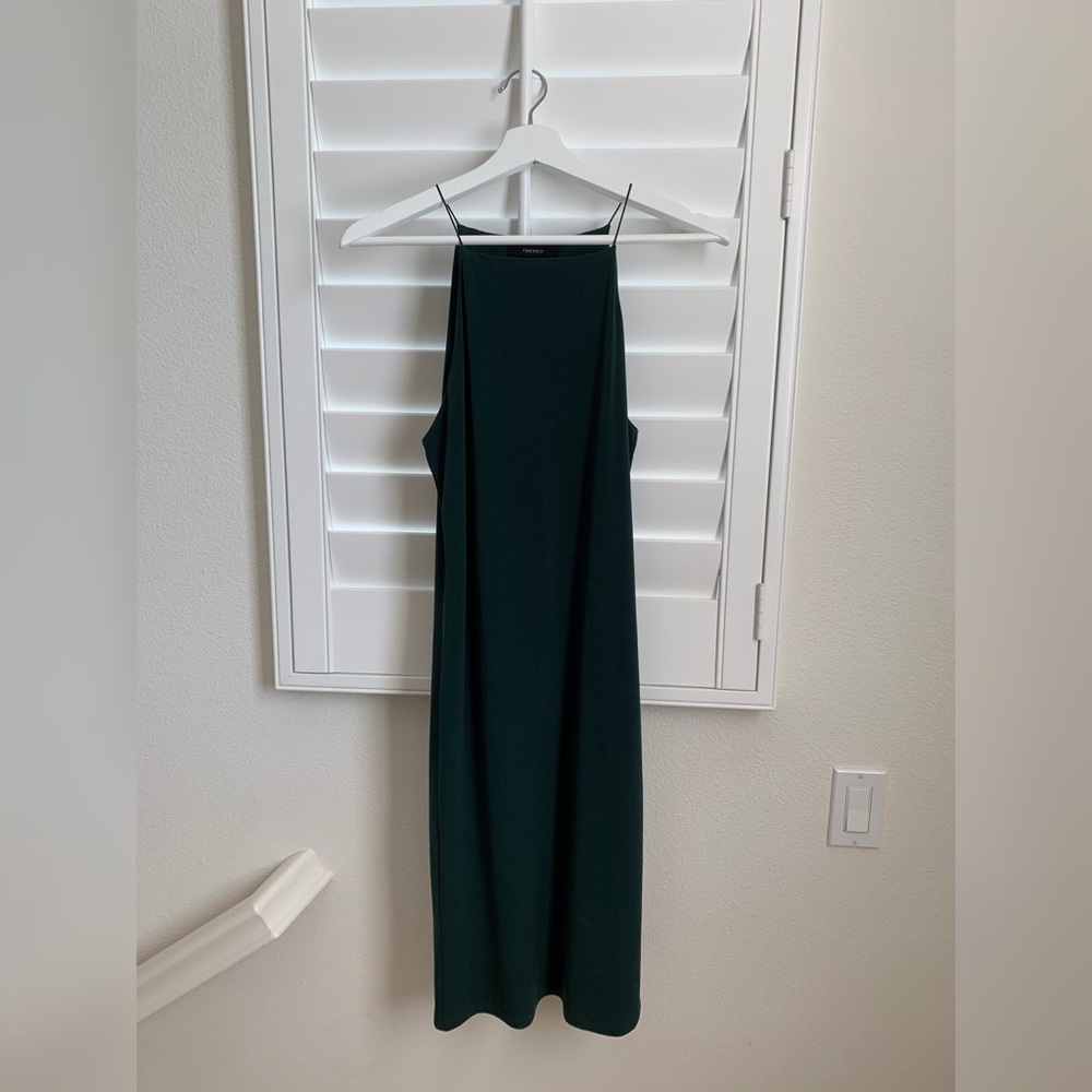 Dark Olive Green - Midi Bodycon Dress - Worn Once